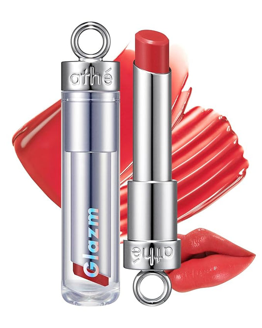 ATHE Glazm Lipbalm Stick - Vegan Glow Korean Lip Balm - Plumping, Volumizing & Highly Pigmented Lipstick - Soft Melting, Buildable Formula - Plant-Derived, Cruelty-Free, 0.12oz. (01 Pic Me)-Velvo Beauty
