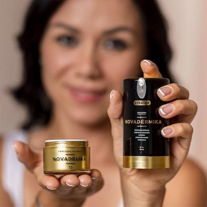 Novadérmika & Novadélika 2in1. Facial Emulsion and Eye Contour - Nourishes, Hydrates, Rejuvenates and leave your Skin with a Radiant Glow - Anti-aging - Cactus Blossom Fragrance.-Velvo Beauty