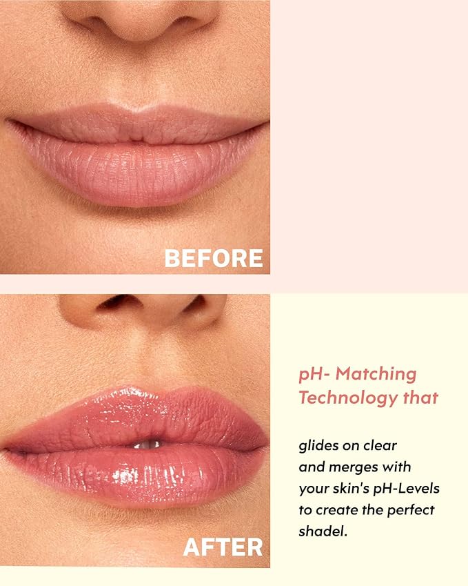 Tinted Lip Balm, Flower Lipstick Tinted Lip Gloss Long Lasting PH Lipstick, Color Changing Lipstick Natural Chapstick, Glitter Pink Shade Lipstick, Red Flower-Velvo Beauty