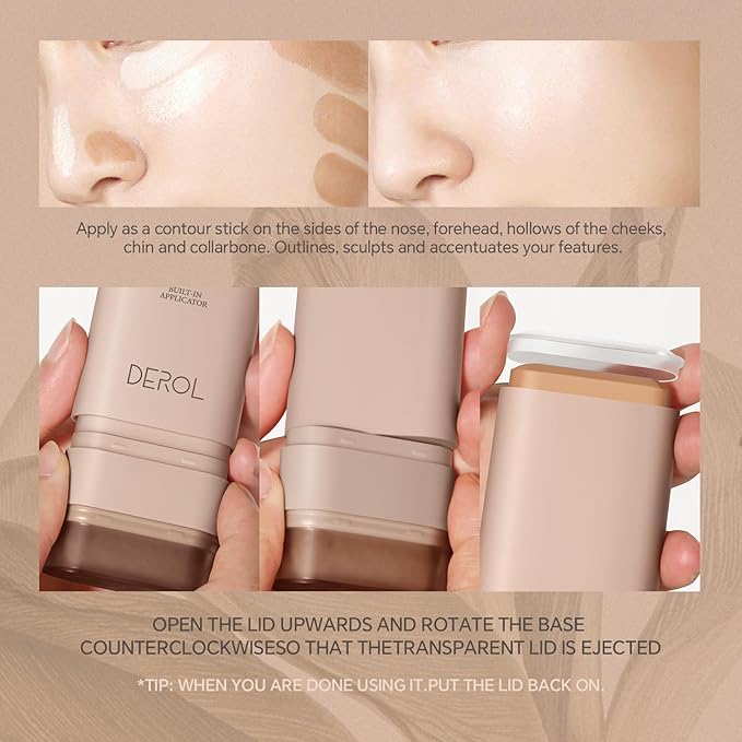 Multi-Use Foundation Stick Makeup with Brush,High Coverage Blendable Lightweight Contour Stick,Waterproof Flawless Natural Finish Creamy Foundation Makeup,Longwear Face Makeup Stick(#4)-Velvo Beauty