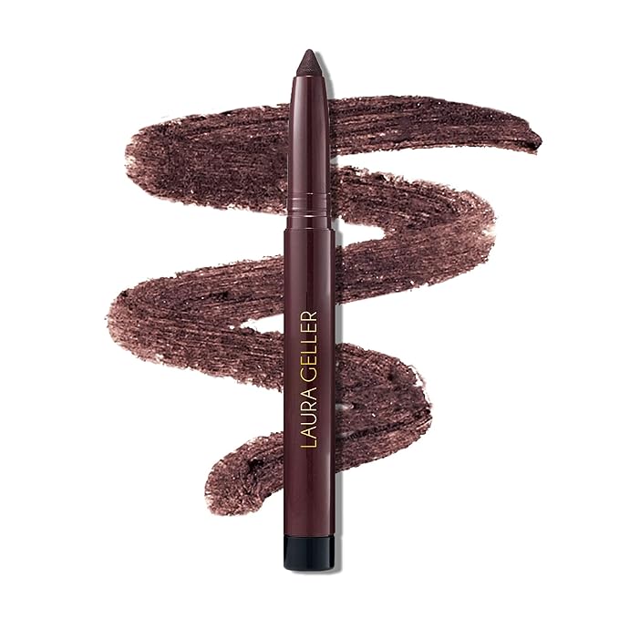 LAURA GELLER NEW YORK Kajal Longwear Kohl Eyeliner Pencil - Smoky Amethyst Kohl - Caffeine and Vitamin E - Smooth & Blendable Liner - Built-In Sharpener-Velvo Beauty