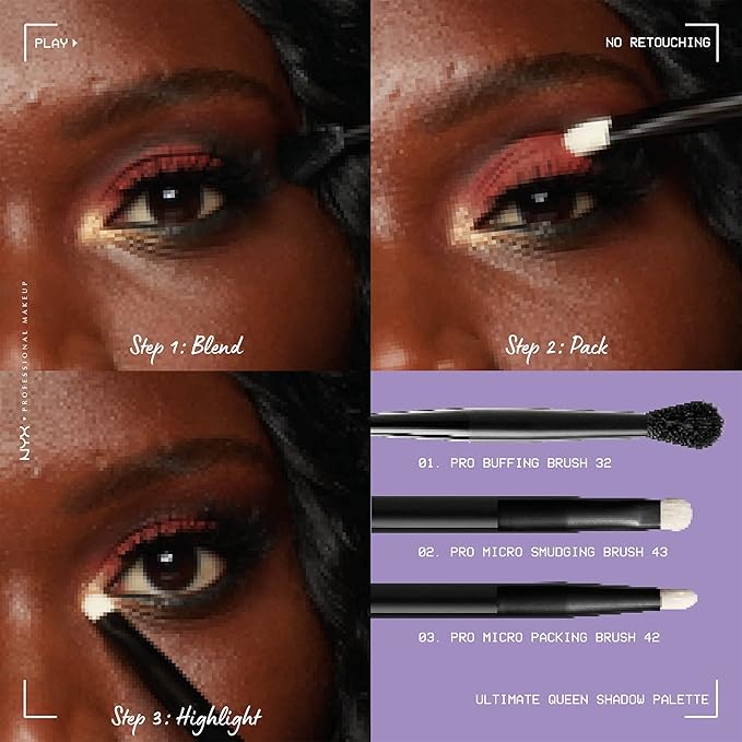 NYX PROFESSIONAL MAKEUP Ultimate Shadow Palette, Eyeshadow Palette - Ultimate Queen-Velvo Beauty