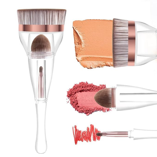 Makeup Brushes, Daubigny Perfect 3IN1 Makeup Brush for Face Blush Liquid Powder Foundation Brush for Blending Liquid, Cream or Flawless Powder Cosmetics with Great Gift Case-Velvo Beauty