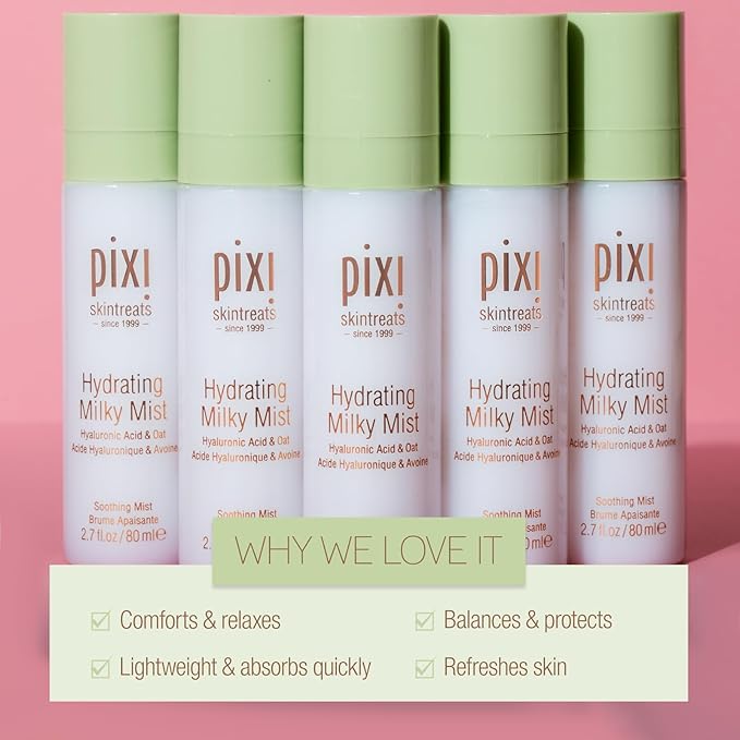 Pixi Beauty Milky Mist 2.70 Fl Oz | Hydrating Moisturizer for Dry Skin | Infused with Hyaluronic Acid-Velvo Beauty