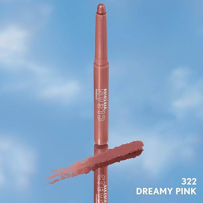 Covergirl Clean Eye Color, Dreamy Pink, Eyeshadow Sticks, Ultra Creamy Formula, Lightweight, Buildable Formula, Lasts All Day, Smudge-Proof, 0.05oz-Velvo Beauty