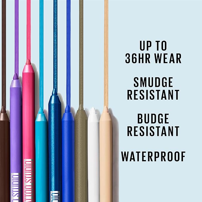 Maybelline Tattoo Studio Sharpenable Gel Pencil Waterproof Eyeliner, Long-Lasting Eyeliner With Smooth Gel Pigments For Up To 36HR Wear, Biscotti Cream, 1 Count-Velvo Beauty