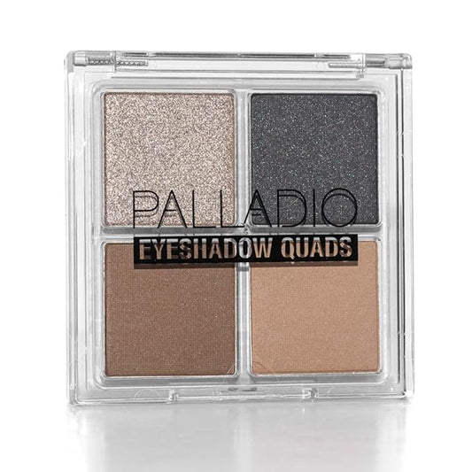 Palladio Eyeshadow Quads, Velvety Pigmented Blendable Matte, Metallic & Shimmer Finishes, Creamy Formula, Four Way Quad Eye Shadow Palette, Talc-Free (Party Rocker)-Velvo Beauty