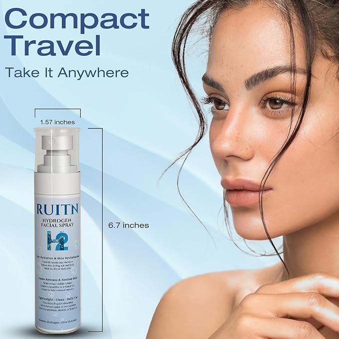 Hydrogen Face Mist Hydrating Spray,with Hydrogen Water Tablets, H2 Water Facial Spray for Deep Hydration,Anti-Aging Antioxidant Rejuvenation,Portable Design-Velvo Beauty
