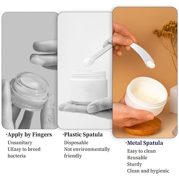 2Pcs Mini Metal Cosmetic Spatulas, Skincare SpatulaMixing and Sampling Makeup Beauty Tools for Skin Care Creams, Eye Cream, Essences Beauty Accessories(2PCS)-Velvo Beauty