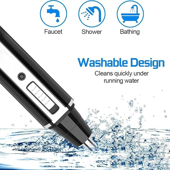 Nose Hair Trimmer for Women and Men, 4-in-1 Facial Hair Removal Trimmer Professional Eyebrow & Facial Hair Trimmer, Rechargeable Portble Waterproof Face Shaver Razor for Nose Ear Eyebrow Set-Velvo Beauty