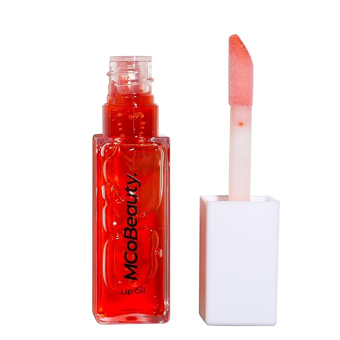 MCoBeauty Lip Oil Hydrating Treatment, Sheer Red, Moisturizing Shine for Naturally Beautiful Lips, Vegan, Cruelty Free Cosmetics-Velvo Beauty