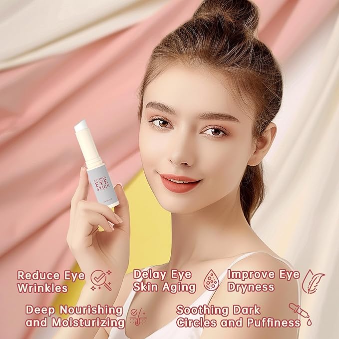 1Pcs Retinol Eye Stick, Retinol Under Eye Cream for Puffiness and Dark Circles, Hydrating Eye Cream Anti Aging for Enhanced Under Eye Nourishment.-Velvo Beauty