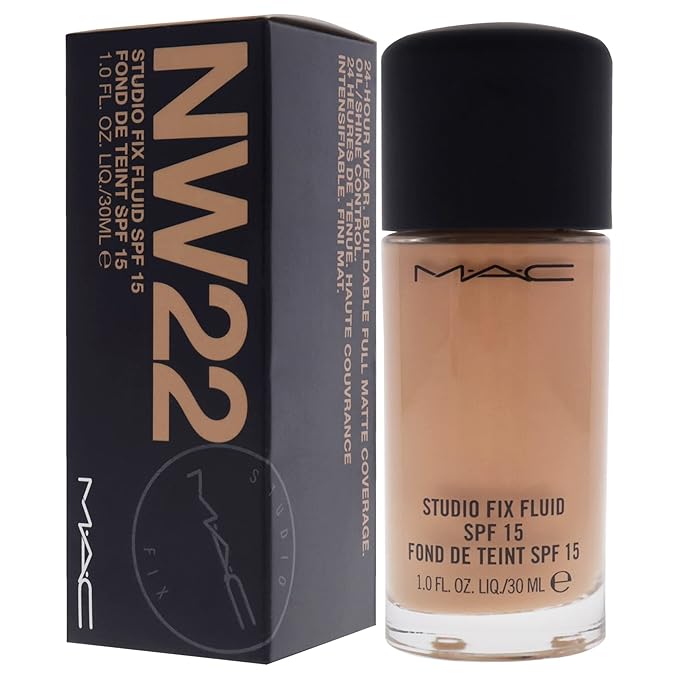 MAC Studio Fix Fluid SPF15 NW22, 1.0582 Ounce (M6JC28)-Velvo Beauty