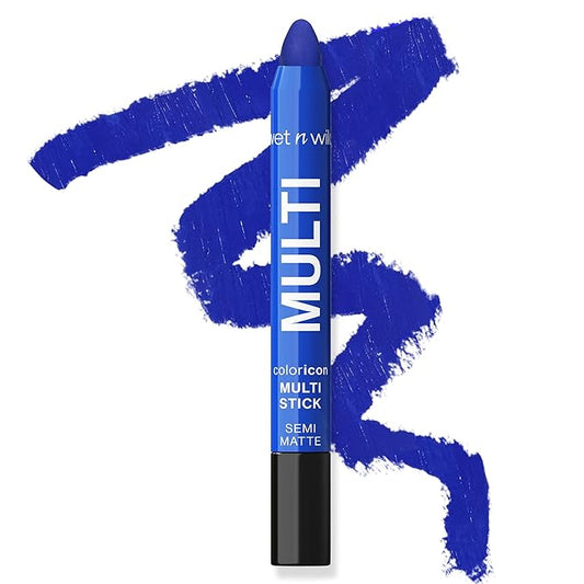 wet n wild Color Icon Cream Eyeliner Eyeshadow Multi-Stick, Moisturizing, Nourishing Velvety Cream-to-Powder Buildable & Blendable Formula, Cruelty-Free & Vegan - Blue Me Away-Velvo Beauty