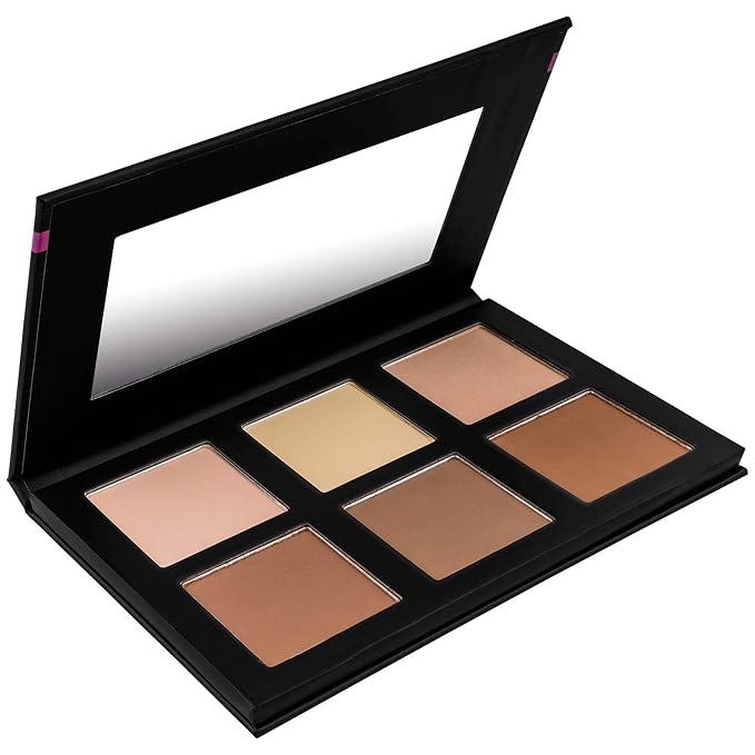 SHANY Powder Contour & Highlight Makeup Palette with Mirror - 6 Color Contour Palette - CONTOUR-Velvo Beauty