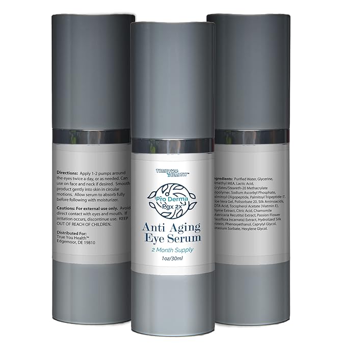 Pro Derma Pgx 2x Anti Aging Eye Serum - 2 Month Supply - Improved Formula to Promote Youthful Appearance - Support Reduced Puffiness & Undereye Bags - Minimize Appearance of Wrinkles & Dark Circles-Velvo Beauty