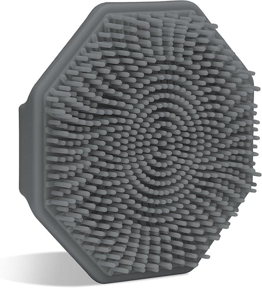 Sud Scrub® Antimicrobial Silicone Face Scrubber, 1 Pack, Gentle Face Exfoliator for Sensitive Skin, Eco Friendly Facial Cleansing Brush, Exfoliating Face Brush for Men and Women (Charcoal)-Velvo Beauty