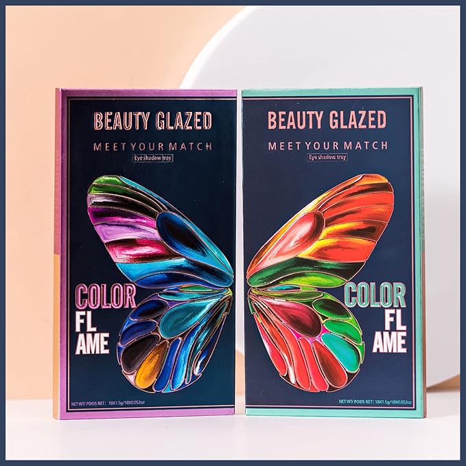 18 Colors Eyeshadow Palette, Butterfly Series Highly Pigmented Eye Makeup Palette, Matte Shimmer Metallic Powder Eyeshadow Pallet, Makeup Palette Cosmetics Gift, 111-Velvo Beauty
