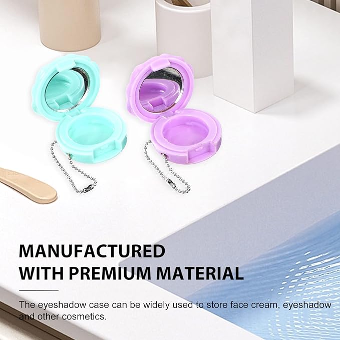 FRCOLOR Empty Makeup Compact 4Pcs Rose Shaped Lipstick Palettes with Mirror Refillable Mini Makeup Case Travel Cosmetics Container Sample Beauty Jars for Powder, Blush, Eye Shadow, Loose Powder-Velvo Beauty