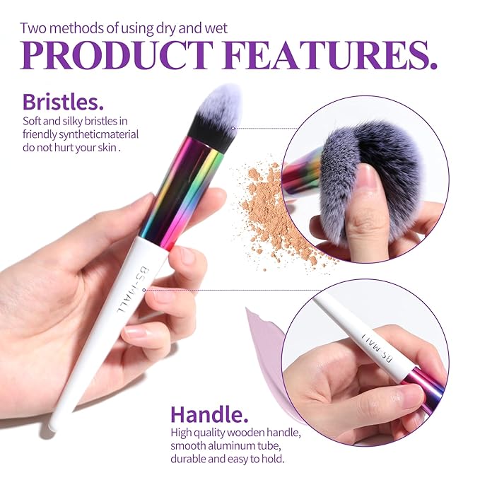 BS-MALL Makeup Brushes Makeup Tools Kit Premium Synthetic Powder Foundation Contour Concealers Lip Brushes Set 18 Pcs-Velvo Beauty