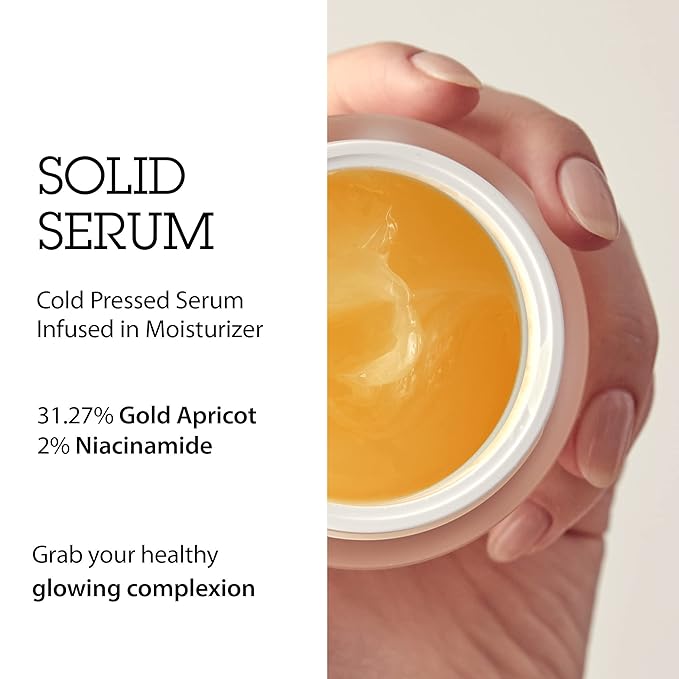 BLITHE Pressed Serum Glass Skin Korean Skincare 31.27% Apricot Extract & Niacinamide for Natural Glow, Hybride Serum & Moisturizer 0.91 fl oz-Velvo Beauty
