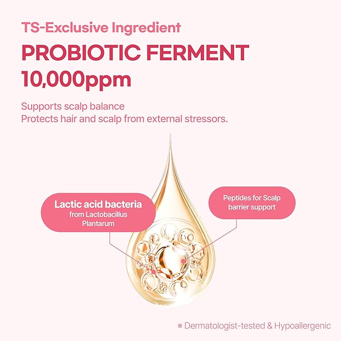 TS GD Shampoo for Girls | Korean Teen Shampoo with Upgraded Probiotics | Anti-Dandruff & Itchy Scalp Relief | Pink Peach Allergy-Free Fragrance | Sulfate-Free (13.53 fl oz, 400ml)-Velvo Beauty