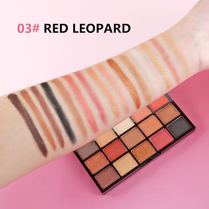 Boobeen 15 Colors Eyeshadow Palette, Highly Pigmented Matte and Shimmer Eye Shadow (with smudger), Soft Powder Eye Makeup Palette for Women and Girls, Create Flawless Glam Eye Looks-Velvo Beauty