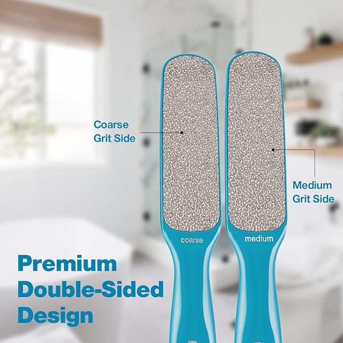 Probelle Double Sided Multidirectional Nickel Foot File Callus Remover - Immediately Reduces calluses and Corns to Powder for Instant Results, Safe Tool (Blue)-Velvo Beauty