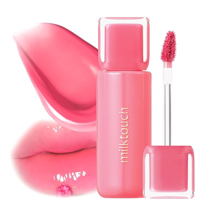 MILKTOUCH Jelly Lip Glow Tint - Hydrating Lip Gloss with Long-Lasting Moisture, Lip Stain, Lightweight, Radiant Shine, Perfect for Daily Use, Valentines Gifts, Korean Lip Oil (03 Cool Time Berry)-Velvo Beauty