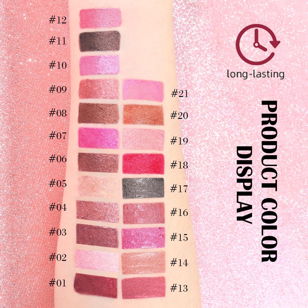 Kaely 2-in-1 Dark Borwn Metallic Lipstick and Lip Liner, Shimmer Liquid Metallic Lipsticks for Women, Glitter Lip Gloss Stain Long Lasting Waterproof Smudge Proof 24 Hour, Vegan Makeup, 11-Velvo Beauty