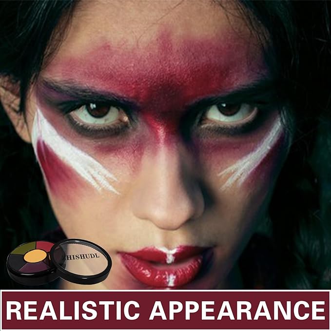 6 Colors Bruise Wheel Kit Halloween Special Effects Makeup Professional Face Body Paint Palette for Cosplay Sfx Zombie Stage Makeup Kit-Velvo Beauty