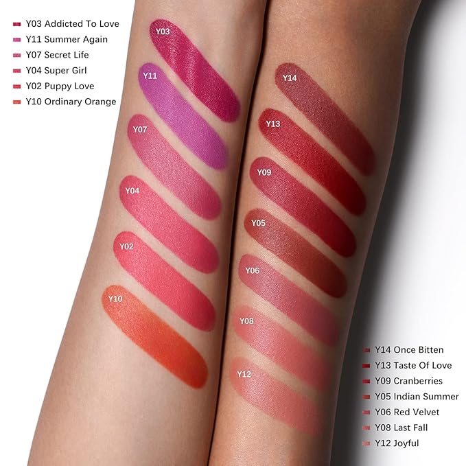 Oulac Nude Matte Lipstick for Women, Lipstick & Blush Duo, Peach Creamy Soft Satin Finish Lipsticks, Moisturising Formula, Rich Color Lightweight Lip Balm, Rose Oil, Vegan & Cruelty-Free| 3.6g (Y08)-Velvo Beauty