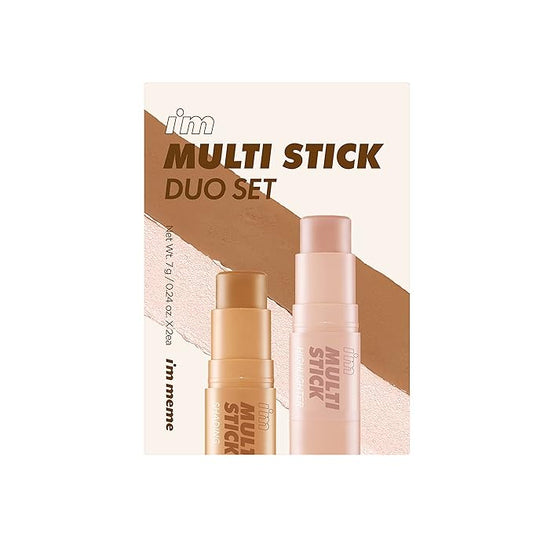 I'M MEME I'm Multi Stick Duo | Shading and Highligthing Stick for Face | Easy Blending Matte Finish Formula Suitable for Beginners-Velvo Beauty