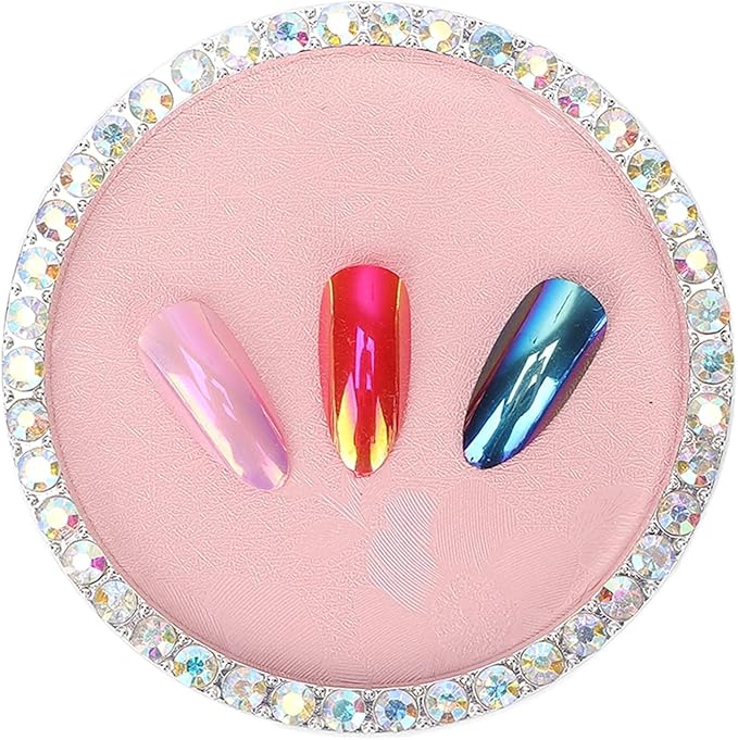 Nail Art Palette, Nail Charm Display Stand Painting Color Mixing Tray Makeup Mixing Plate, Pink-Velvo Beauty