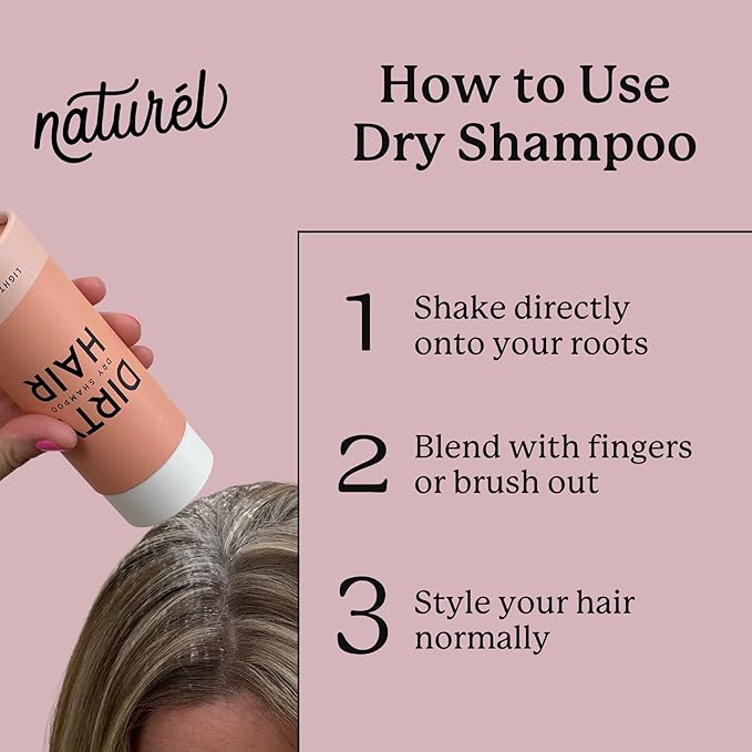Naturel Volumizing Dry Shampoo Powder for Light Hair | Non-Aerosol | Made in USA | No Benzene, Vegan, Cruelty-Free | Grapefruit Essential Oil | 2.6 OZ Plastic-Free Packaging-Velvo Beauty