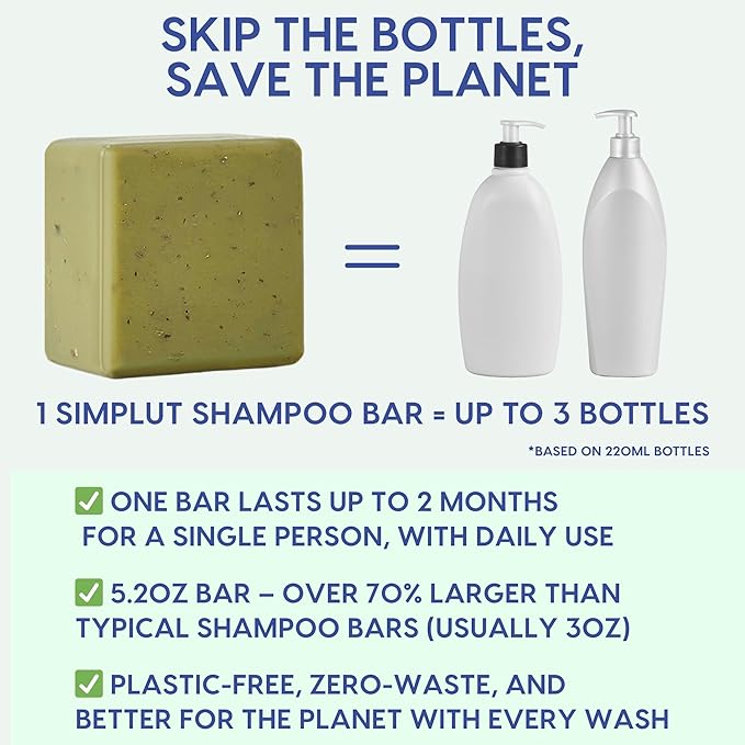 Rosemary & Tea-Tree Scalp Clarifying Shampoo Bar with Keratin, Panthenol, Biotin and Argan-Oil (5.2oz) | Sulfate Free, All Natural, Hair Moisturizing & Nourishing Soap, Deep Cleansing Solid Shampoo-Velvo Beauty