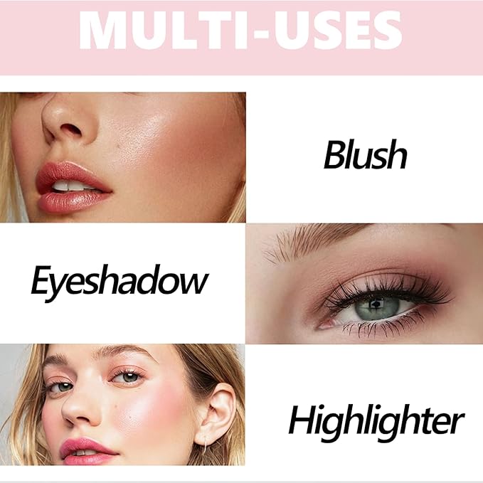8 Colors Blush and Highlighter Palette, 2-in-1 Contour Makeup Palette, Lightweight, Blendable, Natural Radiance, Face Palette Holiday Gift Set for Women-Velvo Beauty