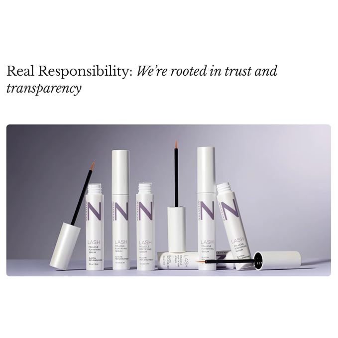 NULASTIN Eyelash Serum for Thicker-Looking Lashes - Follicle Fortifying LASH Serum - Clinically Tested Eyelash Enhancing From the Experts in Brows and Lashes (2 Pack, 0.1 Fl Oz Each)-Velvo Beauty