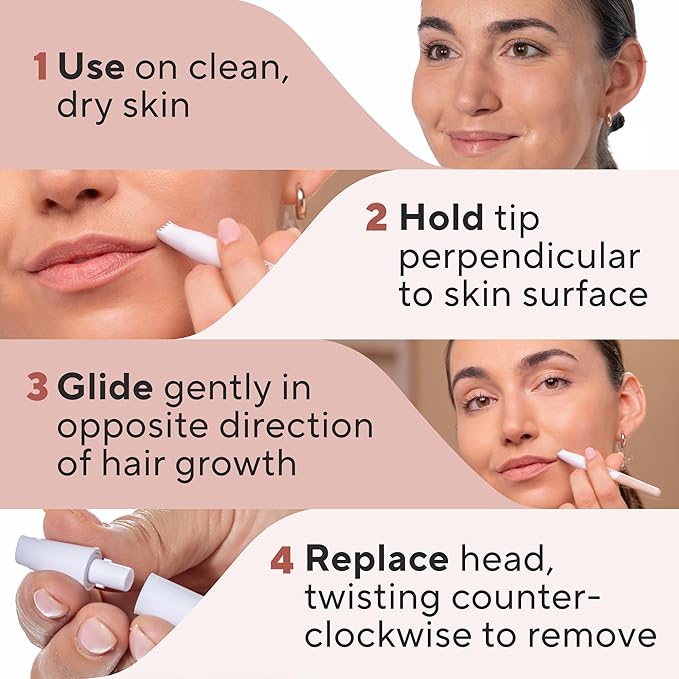 Finishing Touch Flawless Stray Hair Remover, Precise Micro-Blade Hair Removal Tool, Designed to Painlessly Cut Stray Hairs from Chin and Lips to Fingers and Toes, for All Skin Types-Velvo Beauty