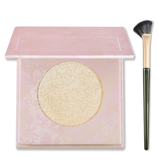 Erinde Face Highlighter Palette, Pearl Glossy Face Illuminator Palette, Natural Glow Finish, Shimmer Smooth Baked Highlighter Powder, Long-lasting Sparkling Highlighter Makeup, 03 Dawn Glow-Velvo Beauty