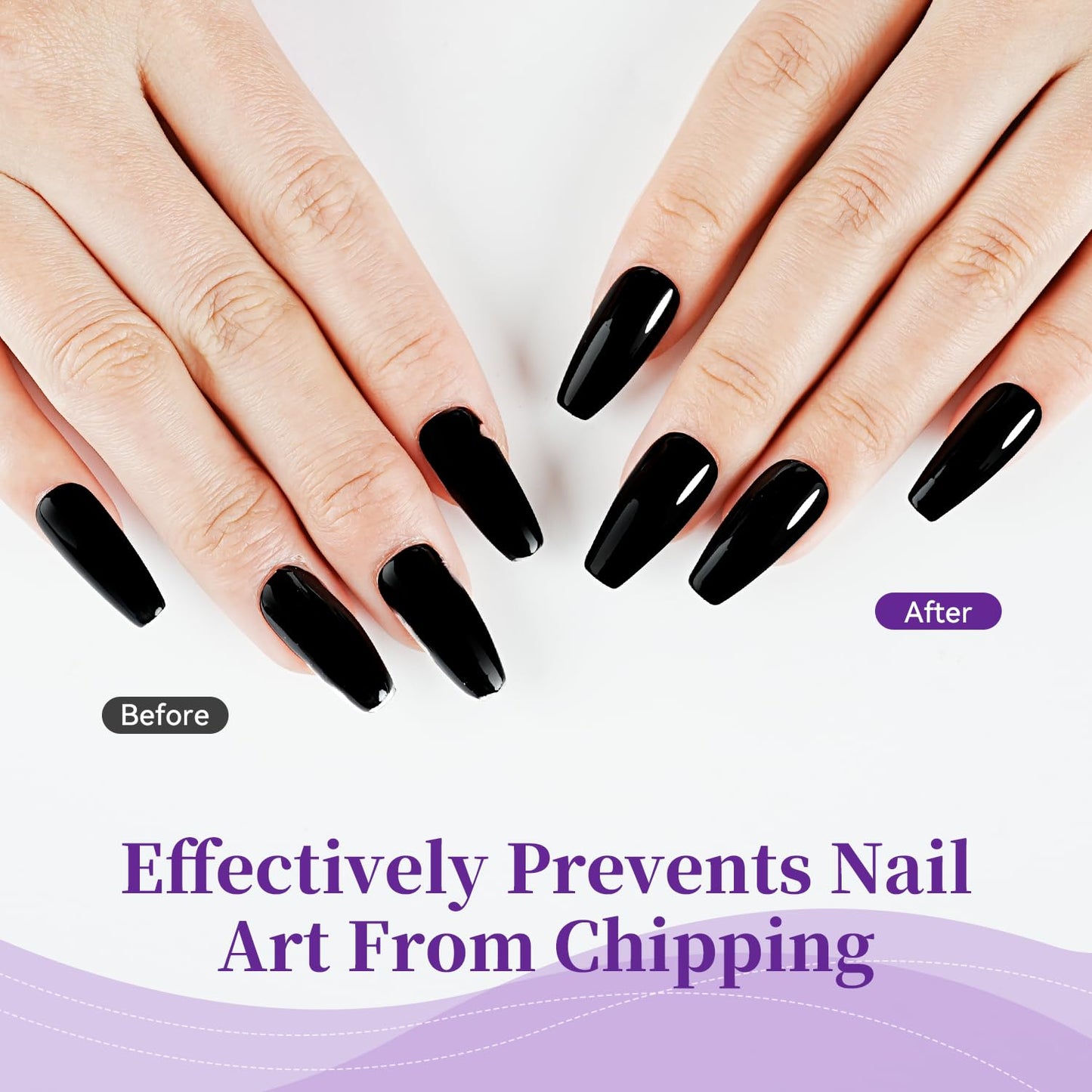 16.5ml Base Coat Nail Polish, Quick Dry Large Volume Base Coat, Color Lock Strengthen Nails for Women Salon DIY Nail Art-Velvo Beauty