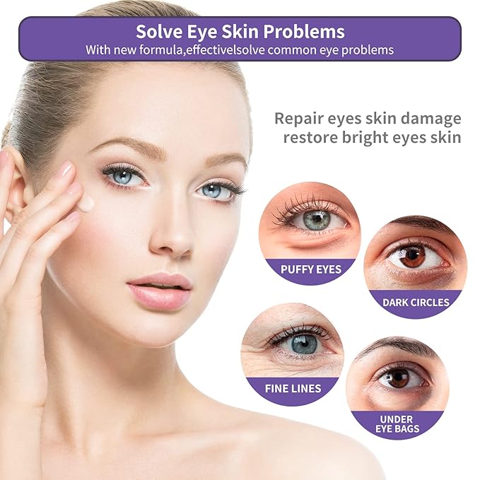 BREYLEE Retinol Eye Cream - Puffy Eyes and Dark Circles Treatments – Look Younger and Reduce Wrinkles and Fine Lines Undereye, Improve and Firm eye Skin - Pure Natural Material Extraction-Velvo Beauty