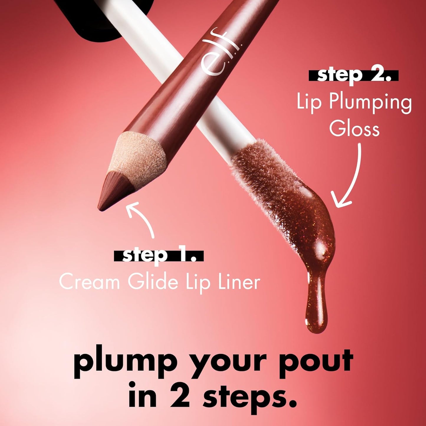 e.l.f. Lip Plumping Gloss, High-Shine Sheer Color, Hydrates & Creates Fuller Lips With Vitamin E, Vegan & Cruelty-Free, Pink Sugar, 0.1 Fl Oz-Velvo Beauty