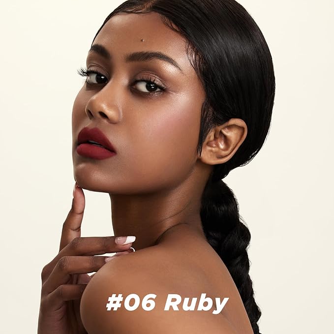 ITY Velvet Matte Finish Lip Stain-Mousse Textured Lip Clay, Red Shade, Conceals Lip Lines, Rich Pigment Lip Tint Lipsticks, 0.14 oz (4g) in Ruby-Velvo Beauty