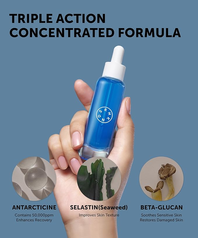 SERUMKIND Deep Antarctic Serum - Lifting, Plumping Korean Skincare – Antarcticine™ Marine Ingredient and Beta Glucan – Improves Elasticity and Firming - Vegan, Cruelty Free, Unscented – 1.01 fl.oz.-Velvo Beauty