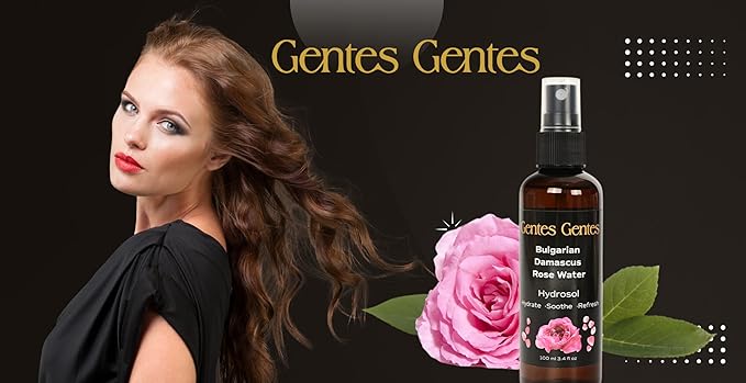 100% Pure Bulgarian Damascus Rose Water Hydrosol – Luxury Facial Toner for Hydration & Radiant Skin, Body Mist & Pillow Spray | Natural Skincare | 3.4 fl oz-Velvo Beauty
