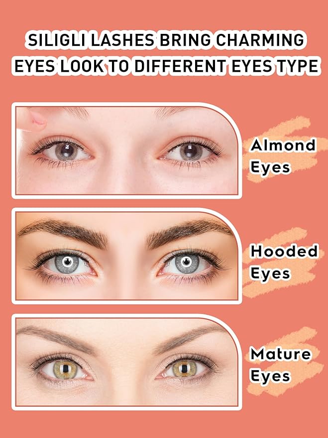 Natural Lashes 7MM Extra Short Eyelashes Natural Cat Eye Lashes 10 Pair False Eyelashes Wispy Eye Lashes Pack C Curl Strip Lashes 3D Volume Short Lashes Siligli Eyelashes-Velvo Beauty