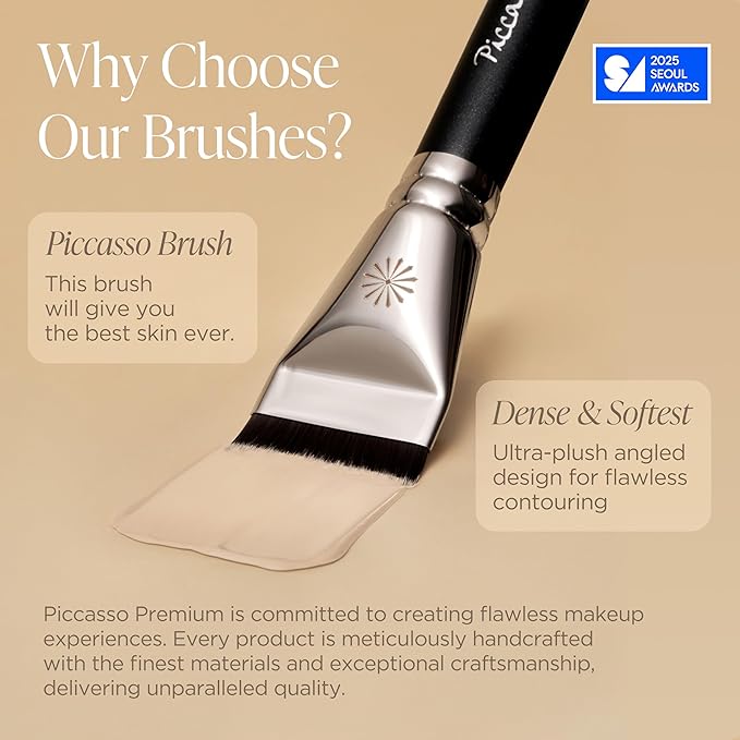 Korean Piccasso Brush FB11 Spatula Brush – Professional Foundation Brush for Liquid Makeup, Flat and Soft Bristles for Seamless Application, Ideal for Liquid Foundation and Cream Face Makeup-Velvo Beauty