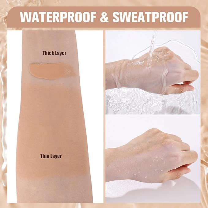 UCANBE Matte Liquid Foundation with Brush, Skincare Serum Foundation Face Makeup with Hyaluronic Acid, Medium to Full Coverage Waterproof Oil Control Longwear, for Mature Skin, Nude Beige, 1 fl. oz.-Velvo Beauty