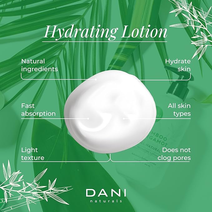 Naturals Hand & Body Lotion - Clean Bamboo Bergamot Scented, Deep Hydration Lotion for Dry Skin, With Shea Butter & Aloe Vera, Natural & Organic Ingredients, Paraben-Free, 12 Oz-Velvo Beauty